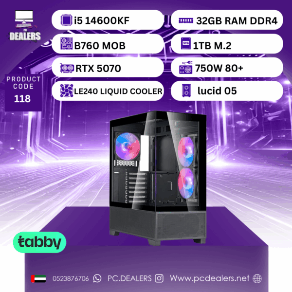 Intel i5-14600kf & RTX 5070 | Gaming PC 118