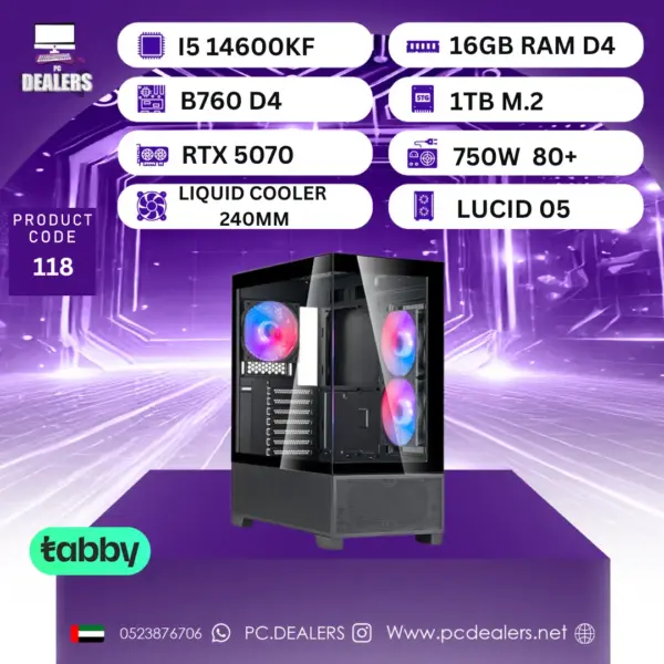 Intel i5-14600kf & RTX 5070 | Gaming PC 118