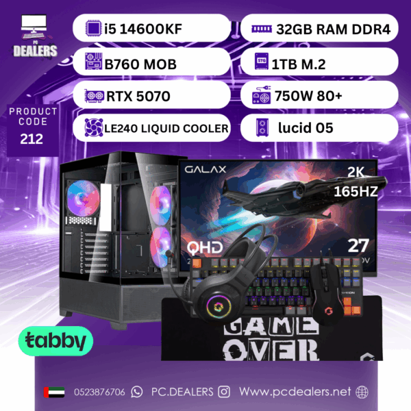Intel i5 14600Kf & 5070 & 2k165hz Monitor|Full setup 212