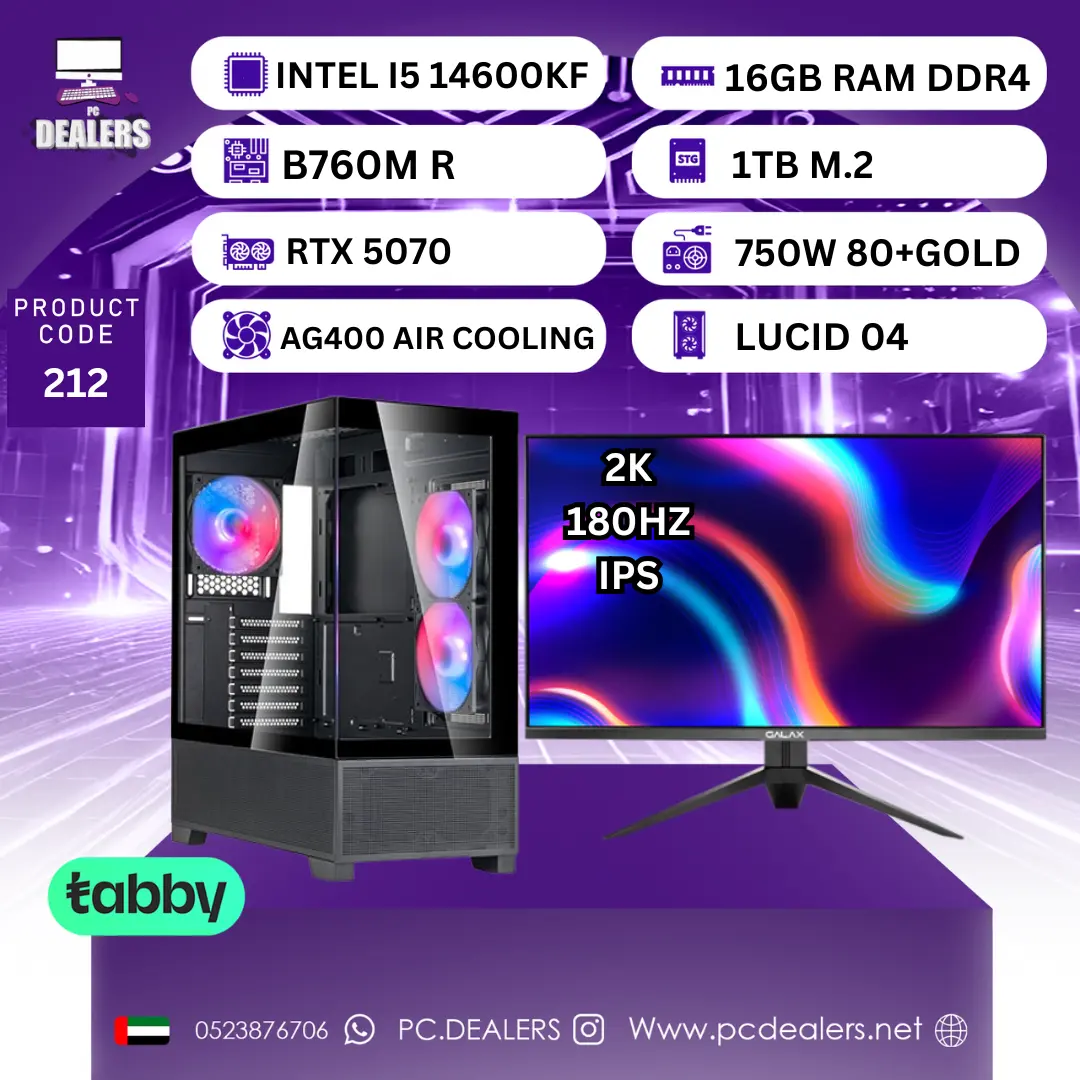 I514600kf &5070 FULL SETUP Intel i5 14600Kf & 5070 & 2k180hz Monitor|Full setup 212 - الصورة 1