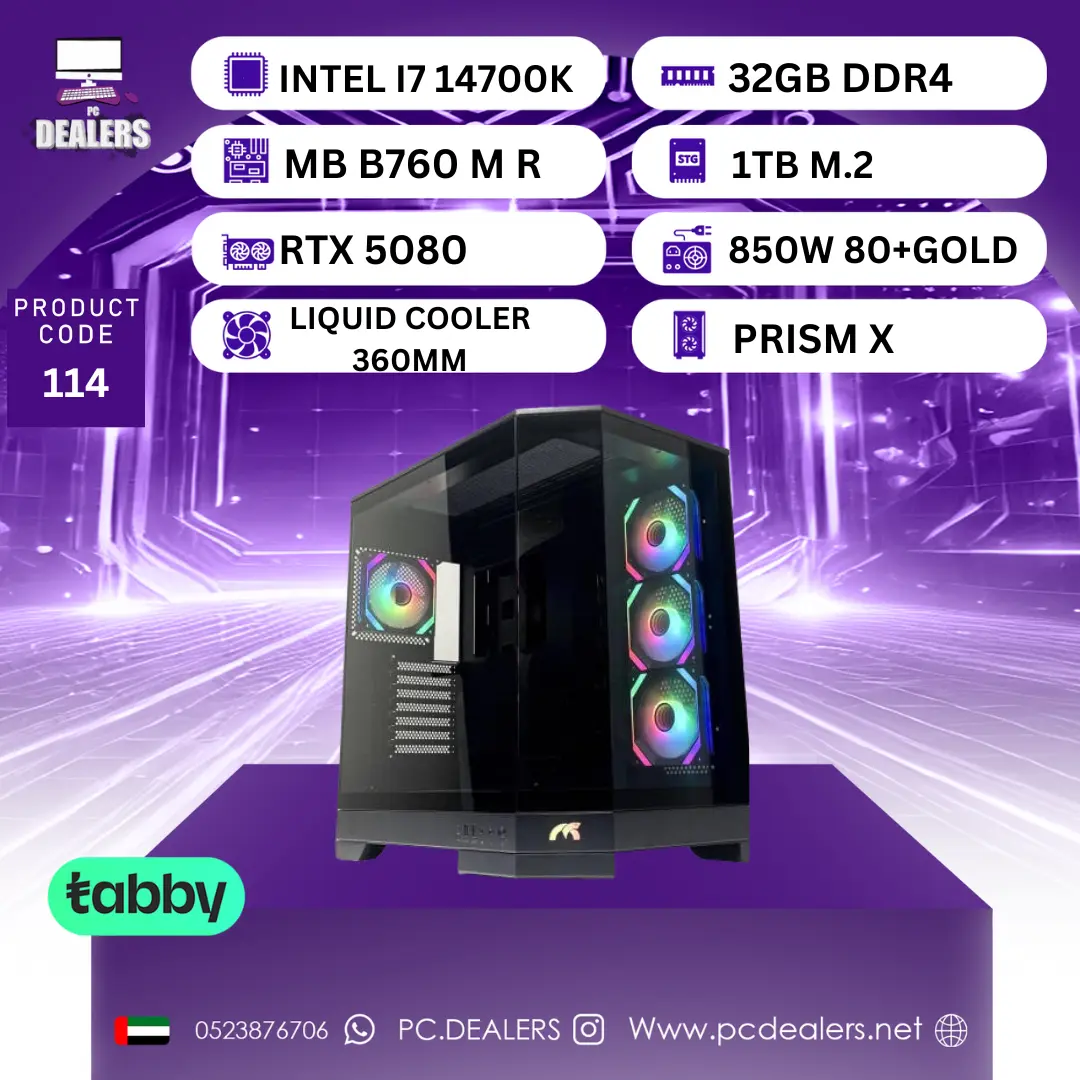 i714700k&5080 pc Intel i7-14700k & RTX 5080 | Gaming PC 114 - الصورة 1