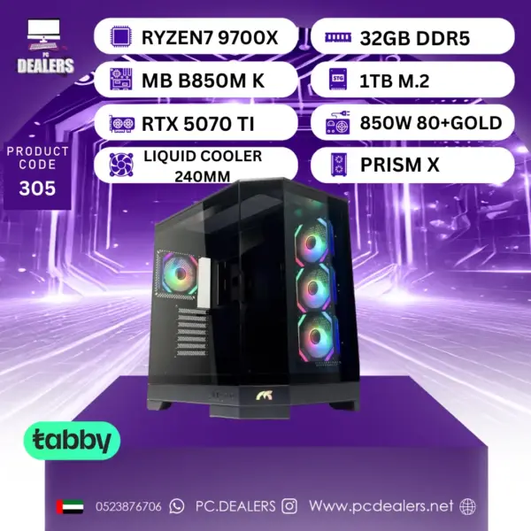 RYZEN7 9700x & RTX 5070ti | Gaming PC 305