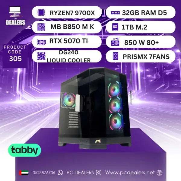 RYZEN7 9700x & RTX 5070ti | Gaming PC 305