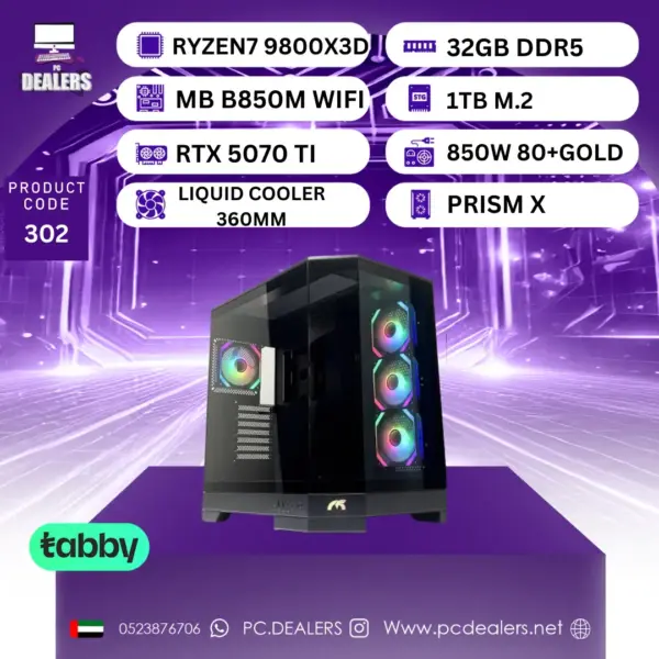 RYZEN7 9800x3D & RTX 5070ti | Gaming PC 302