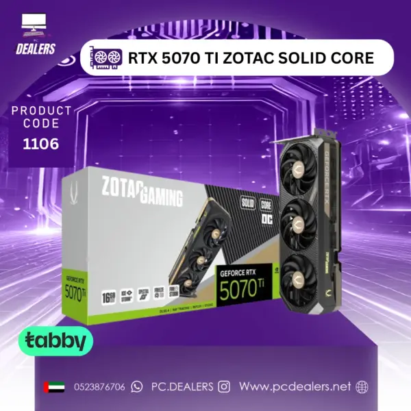 ZOTAC GAMING GeForce RTX 5070 Ti SOLID CORE