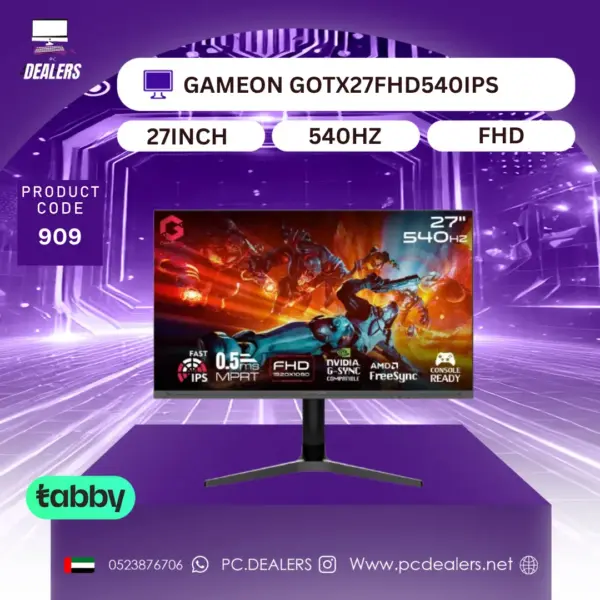GAMEON Titan Pro X Series 27" FHD, 540Hz, MPRT 0.5ms, HDMI 2.1