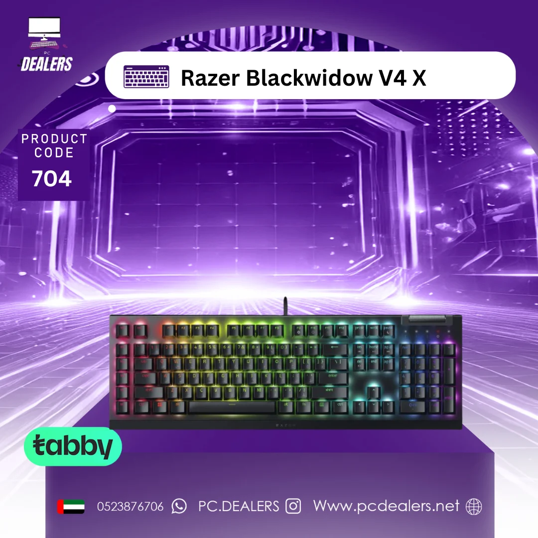 blackwidow v4 x W Razer Blackwidow V4 X | 704 - الصورة 1