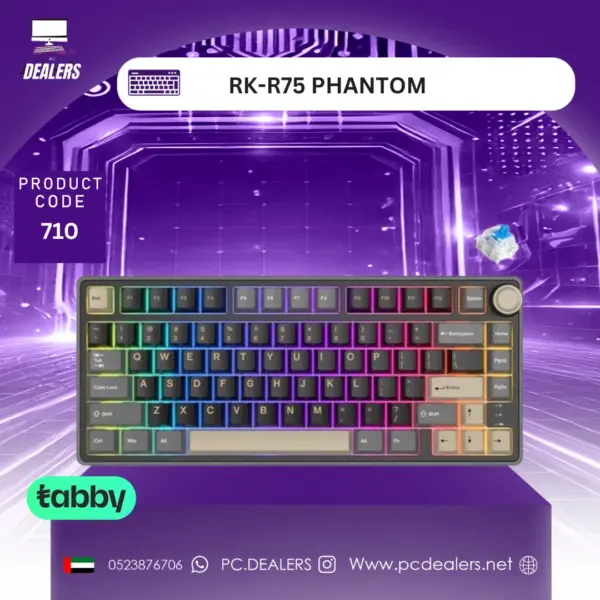710 | Royal Kludge R75 QMK Single-Mode Phantom