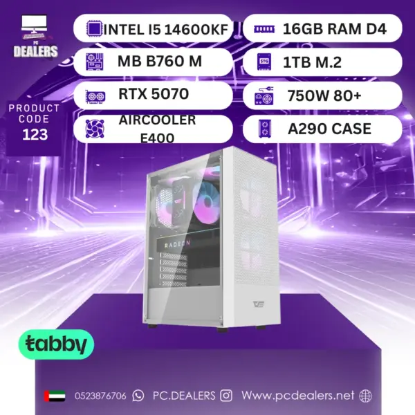 FULL WHITE Intel i5-14600kf & RTX 5070 | Gaming PC 123