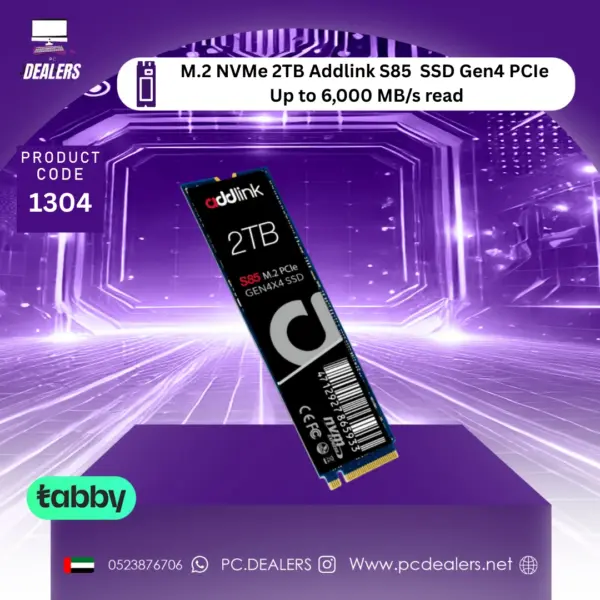 Addlink S85  M.2 NVMe 2TB Internal SSD Gen4 PCIe Up to 6,000 MB/s read