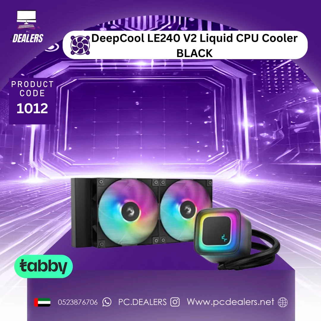 DeepCool LE240 V2 BLACK W DeepCool LE240 V2 Liquid CPU Cooler BLACK - الصورة 1