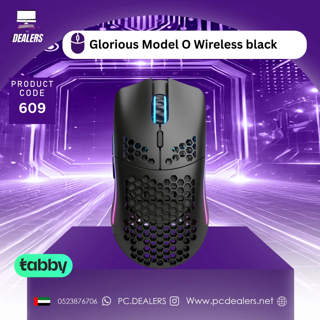 Glorious Model O Wireless black W Glorious Model O Wireless Matte black - الصورة 1