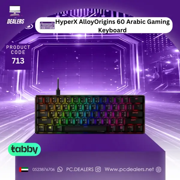 HyperX AlloyOrigins 60 Arabic Gaming Keyboard