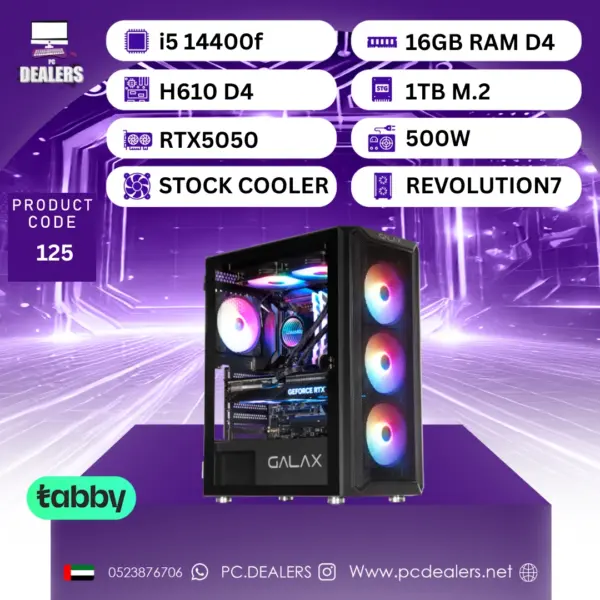 Intel i5-14400f & RTX 5050 8GB | Gaming PC 125