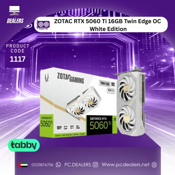 ZOTAC GAMING GeForce RTX 5060 Ti 16GB Twin Edge OC White Edition