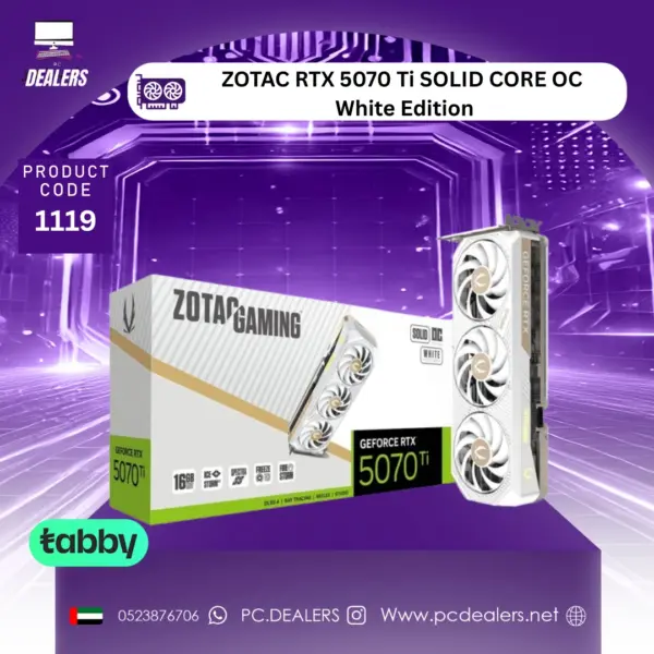 ZOTAC GAMING GeForce RTX 5070 Ti SOLID CORE OC White Edition