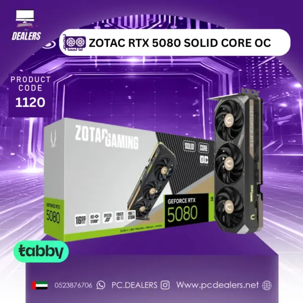 ZOTAC GAMING GeForce RTX 5080 SOLID CORE OC