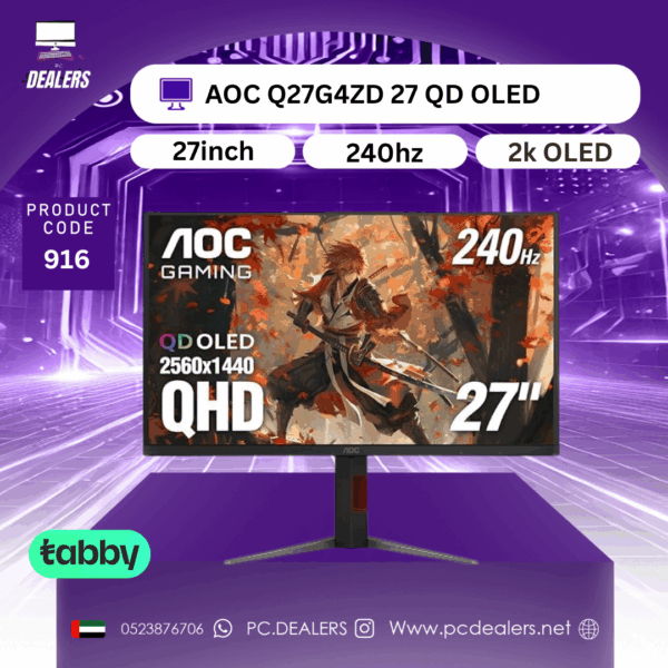 AOC Q27G4ZD 27 INCH QD OLED Gaming Monitor