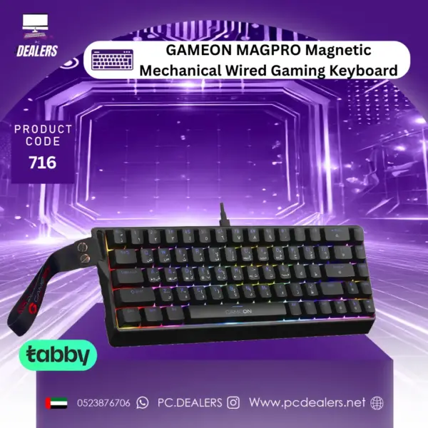 GAMEON MAGPRO Series GOMG1K8-RS 60% RGB Magnetic Mechanical Wired Gaming Keyboard