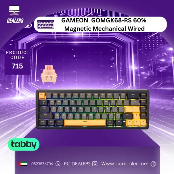 GAMEON VOLT Series GOMGK68-RS 60% RGB Magnetic Mechanical Wired Gaming Keyboard