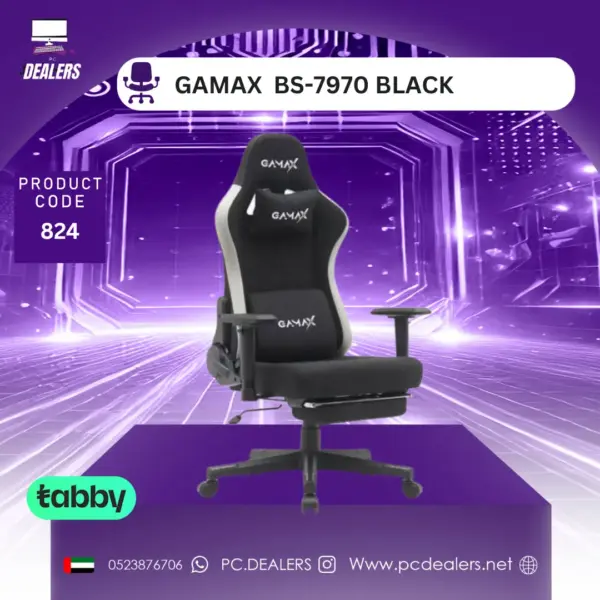 824 |Gamax Gaming Chair BS-7970 BLACK