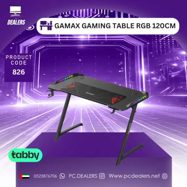 GAMAX TD 03 GAMING TABLE RGB 120CM | 826
