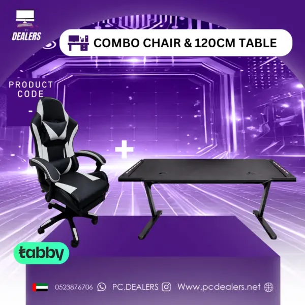 COMBO | GAMING TABLE 120CM  & GAMING CHAIR